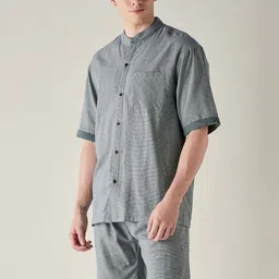 The Kaftan Company Checks Pure Cotton Night Suit-image-91