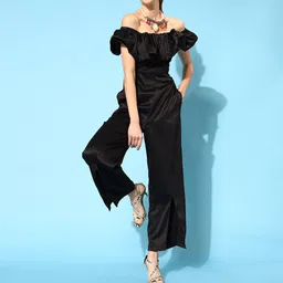 STREET 9 Women Stylish Black Solid Volume Play Jumpsuit-picture-33