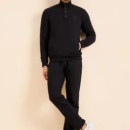 Sweet Dreams Black Mock Collar Fleece Tracksuit-picture-46