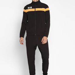Yuuki Men Black & Orange Colourblocked Tracksuit-image-68