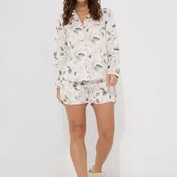 Aila Floral Print Pure Cotton Night suit-image-64