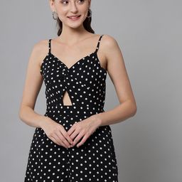 emeros Black & White Polka Dot Printed Playsuit-picture-14