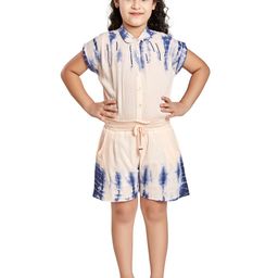 Peppermint Girls Tie & Dyed Embellished Cotton Playsuit-picture-18