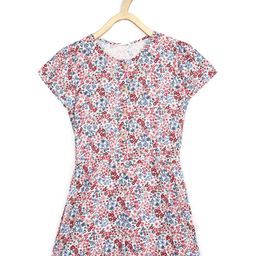 Peter England Girls Floral Printed Round Neck Playsuit-image-56