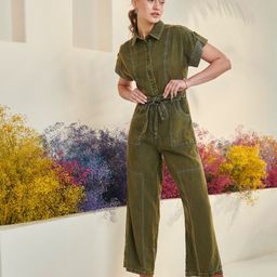 Style Island Cargo Style Tencel Basic Jumpsuit-26