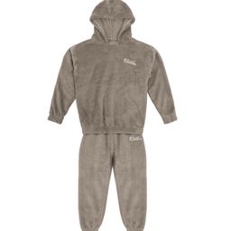 KLOTTHE Unisex Kids Brown Solid Night Suit-6