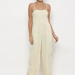 AMERICAN EAGLE OUTFITTERS Women Green & White Printed Basic Jumpsuit-image-53