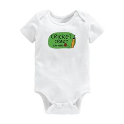 Zeezeezoo Infant Kids White Cricket Crazy Print Bodysuit-image-94