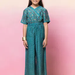 Miss Indya Girls Printed V-Neck Basic Jumpsuit-image-35