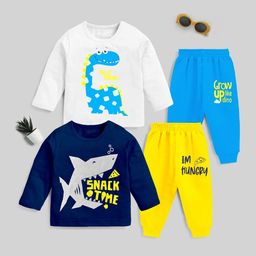 KUCHIPOO Kids Humour and Comic Printed Night Suit-60
