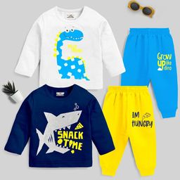 KUCHIPOO Kids Pack Of 2 Graphic Printed Clothing Set-34