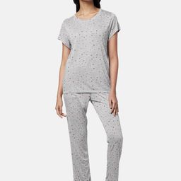 Dreamz by Pantaloons Women Grey & Pink Printed Cotton Night suit-image-29