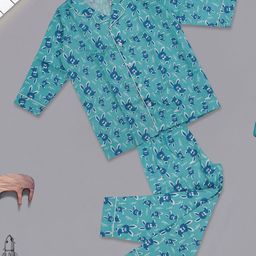 BAESD Kids Conversational Printed Pure Cotton Night Suit-61