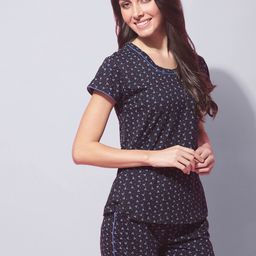 Secret Wish Conversational Printed Pure Cotton Night Suit-image-41
