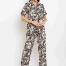 shopbloom Abstract Printed Pure Cotton Night Suit-image-66
