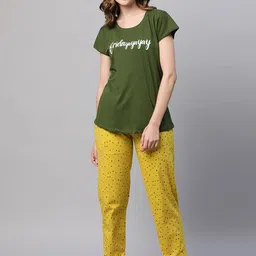 AV2 Printed T-shirt & Pyjama Pure Cotton Night Suit-picture-11
