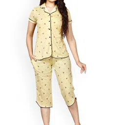 Foxy Conversational Printed Pure Cotton Night suit-image-28
