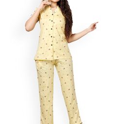 Foxy Floral Printed Pure Cotton Night suit-image-35