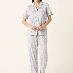 R&B Women Pure Cotton Floral Printed Night suit-picture-32