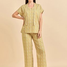 Sweet Dreams Ethnic Motifs Printed Pure Cotton Night suit-image-65