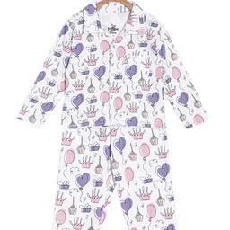 The Mom Store Unisex Kids Conversational Printed Shirt Collar Pure Cotton Shirt & Pyjama-image-103