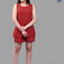 Krati Creations Pack Of 2 Printed Pure Cotton Night suit-image-64