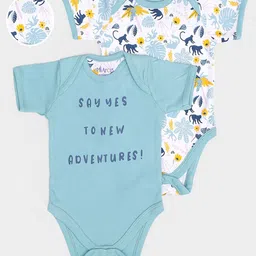 MiArcus Pack of 2 Kids Printed Cotton Bodysuit-36
