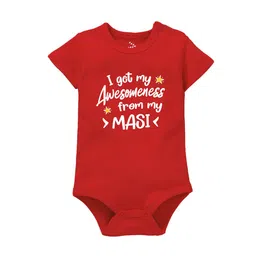 Zeezeezoo Infant Kids I Get Awesomeness from Masi Printed Pure Cotton Bodysuit-20