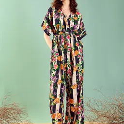 KASSUALLY Printed Basic Jumpsuit image 3