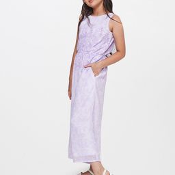 AND Girls lavender Floral Printed Basic Jumpsuit image 3