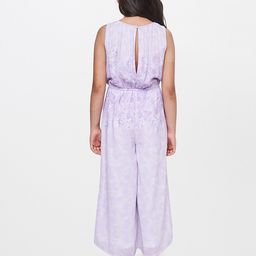 AND Girls lavender Floral Printed Basic Jumpsuit image 5
