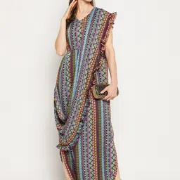 Uptownie Lite Printed Basic Jumpsuit with Dupatta image 4