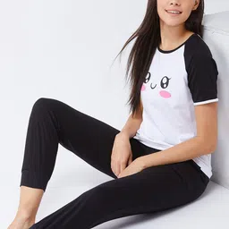 Miss Chase Graphic Printed Pure Cotton Night Suit-picture-50