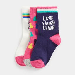 mothercare Girls Pack of 3 Ankle Length Socks-image-10