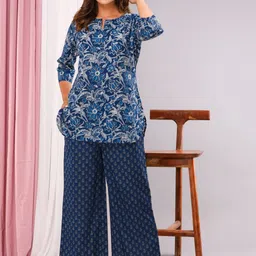 FEATHERS CLOSET Women Floral Printed Pure Cotton Night suit-image-16