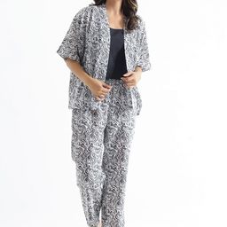 SANSKRUTIHOMES Abstract Printed Pure Cotton Night Suit-12