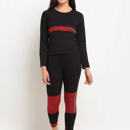 Boston Club Women Black & Red Pure Cotton Night suit-picture-6