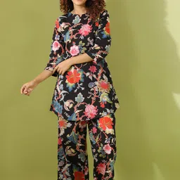 SANSKRUTIHOMES Floral Printed Pure Cotton Night suit-picture-41