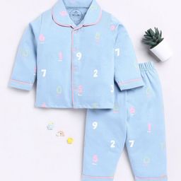 Clt.s Unisex Kids Printed Night suit-46