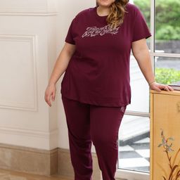 TITTLI Plus Size Printed Pure Cotton Night Suit-picture-15