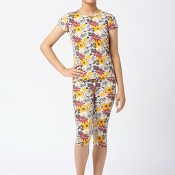 SINI MINI Girls Floral Printed Pure Cotton Night Suit-picture-30