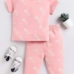 Clt.s Kids Printed Pure Cotton T-shirt With Pyjamas-image-10