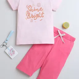 BUMZEE Girls Typography Printed Pure Cotton Night Suit-picture-30