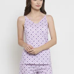 Claura Women Conversational Printed Pure Cotton Night Suit-image-26