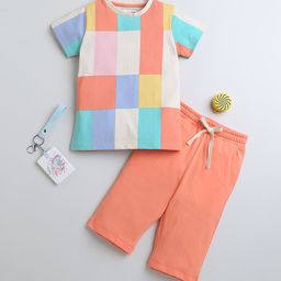 BUMZEE Girls Colourblocked Pure Cotton Night suit-image-20