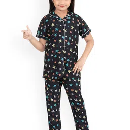 BURBN Girls Conversational Printed Night Suit-picture-31