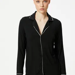 Koton Lapel Collar Long Sleeves Shirt With Pyjamas-image-42