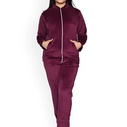 FELLAMO Girls High Neck Long Sleeves Velvet Sweatshirt With Trousers-image-25