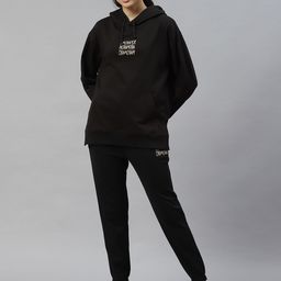 Laabha Women Printed Detail Hooded Cotton Tracksuit-image-42