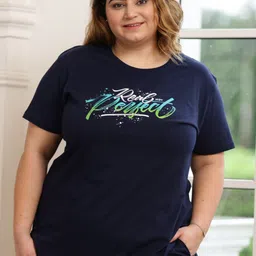 TITTLI Plus Size Printed Pure Cotton Night Suit-image-30
